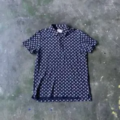 Burberry london ドット 総柄 半袖 シャツ オープンカラーシャツ 