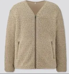 ユニクロ　UNIQLO ボアフリース　Vネック　カーディガン　ユニセックス