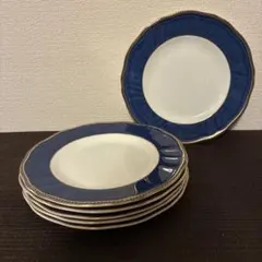 ウェッジウッド　クラウン　サファイア　デザートプレート　20.5cm