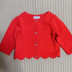 Jacadi 赤 カーディガン 12M