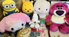 キャラクターぬいぐるみ まとめ売り ミニオン プーさん マイメロディ スヌーピー