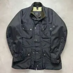 希少 BELSTAFF ナイロンバイカージャケット　ライダースジャケット 黒のサムネイル