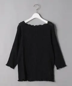 【美品】B&Y＃メローボートネック7分袖カットソー シアーカットソー