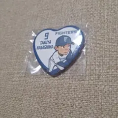 北海道日本ハムファイターズ 中島卓也 ハート缶バッジ