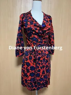 ❤️美品❤️ Diane von Furstenbergラップワンピースドレス赤青