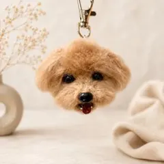 トイプードル キーホルダー　羊毛フェルトのサムネイル