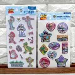 トイストーリー ウォーターシール ふわふわシール 2枚セット セリア ピクサー