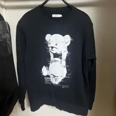 graniph クマプリント ブラック L トレーナー