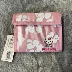 Hello Kitty ハイビスカス柄　財布　レア　平成レトロ　ハローキティ