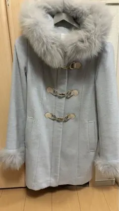 セシルマクビー　ライトブルー ダッフルコート フード付き