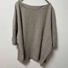 クラシカルエルフ サイズL グレー5分袖カットソー ゆったりシルエット綿100%