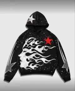 Hellstar フレイムデザイン パーカー 新品タグ付き L org.jpg