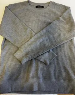 【美品】nano universe メンズ　長袖ニット　カットソー　グレー