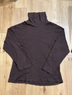 00s Eddie Bauer タートルネック ボーダーカットソー