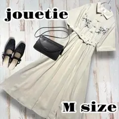 【美品✨】ジュエティ チャイナボタンロングワンピース　花柄刺繍 個性的　Mサイズ