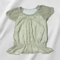 アイボリー 平成ファッション 姫カジ トップス フリル ブラウス フェミニンのサムネイル