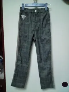 美品 BREEZE 千鳥格子 ロングパンツ 150cm