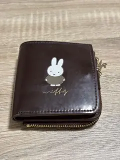 ミッフィー 二つ折り財布 ブラウン