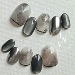 ♥個性派 推し 韓国 モード系 マグネット ニュアンス ネイルチップ