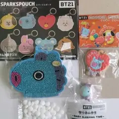 BTS BT21 スパークスポーチ&クッキーチャーム2 &ならぶんです☆MANG