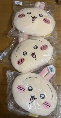ちいかわ　うさぎだらけくじ　B賞　フェイスクッション3個セット