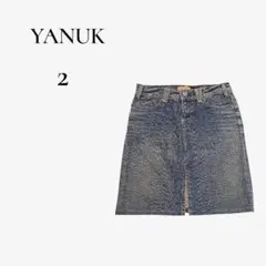 【YANUK】デニムミニスカート 2 台形 ストレッチ 人気 定番のサムネイル
