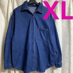 大きいサイズ XL デニムシャツ・Gジャン・デニムジャケット・ライトアウター・綿