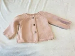 ボントン　モヘアカーディガン　ベビーピンク12m