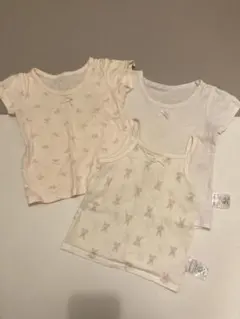 【まとめ売り】ベビー半袖肌着　ノースリーブ肌着 80cm 3点セット