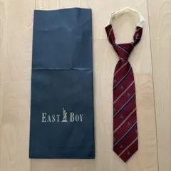 EAST BOY バーガンディ ストライプ ネクタイ