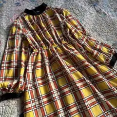 JUGLANS ジオメトリック柄　配色　ワンピース