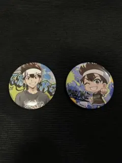 クロム 缶バッジ 2個セット