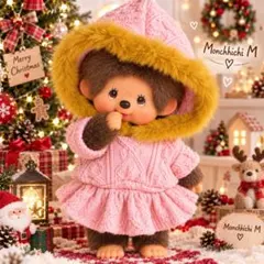 モンチッチ　M フードファーパーカーセットアップ　洋服　2点セット　着せ替え♡