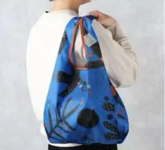 新品未使用 KALDI いきものがたり ブルーエコバッグ 青色