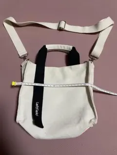 Leftfield キャンバス 2WAY ショルダーバッグ ホワイト