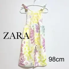 【新品未使用】ZARA キッズ 98cm フラワージャンプスーツ