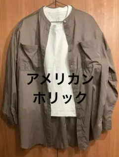 【美品】シアーシャツ　ブラウス　チュニック アメリカンホリック　バックスリットのサムネイル