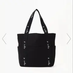 【新品】ロゴ トートバッグ アニエスベー ボヤージュ L ブラック