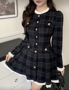 DAZY 女性用 チェック柄 ワンピース