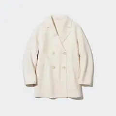 ダブルフェイスショートコート　オフホワイト　M