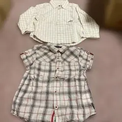 COMME CA ISM 長袖半袖シャツ 100cm 2枚組