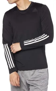 アディダス] 長袖 Tシャツ テックフィット 3ストライプス フィッティド