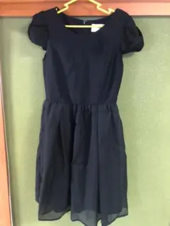【美品】膝丈ワンピース Lサイズ 黒 お呼ばれ 結婚式