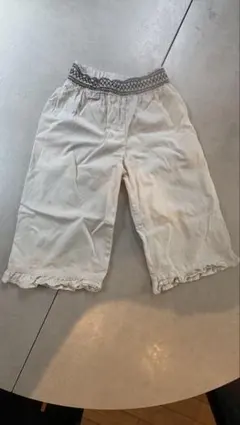 ZARA キッズ パンツ 98cm ホワイト ウエスト刺繍