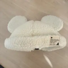ディズニー リゾート ミッキー ボアキャップ 58cm ホワイト 白