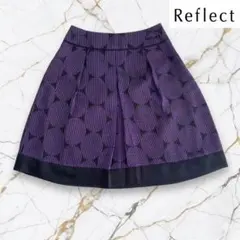 美品！Reflect（リフレクト）幾何学サークル柄 フレアスカート パープルのサムネイル
