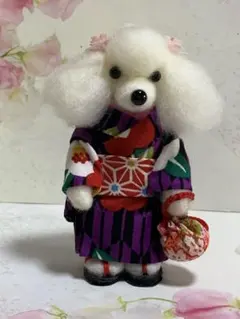 着物姿のワンコ 羊毛フェルト マスコット 着物姿のワンコ 羊毛フェルト マスコット - メルカリ