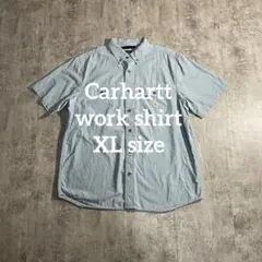 Carhartt 半袖 ワークシャツ ボタンダウン 水色 XLルーズフィットのサムネイル