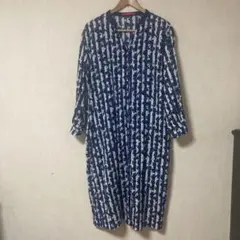 グラニフ シャツワンピース F 綿100% ストライプ 花柄 スキッパーのサムネイル