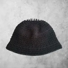 透かし編み クラッシャーハット ハンドメイド ビーニー クロシェハット 147